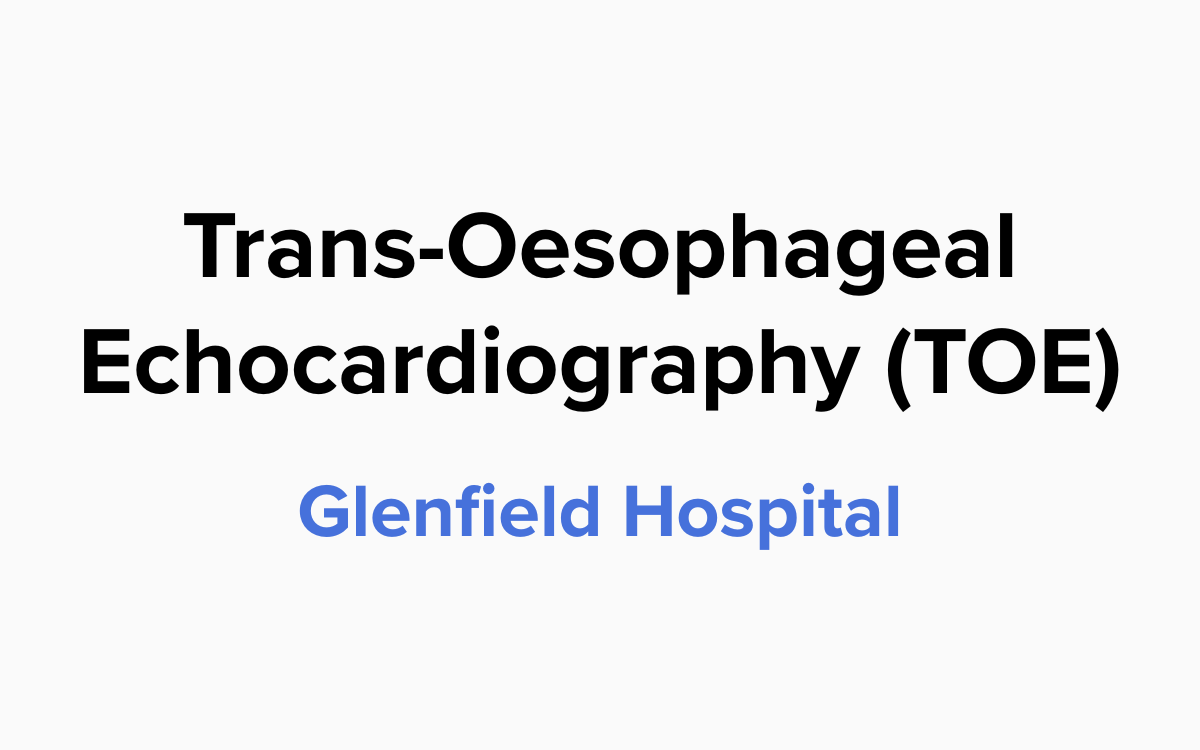 Trans-Oesophageal Echocardiography (TOE)