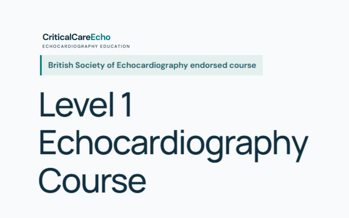 Level 1 Echocardiography Course